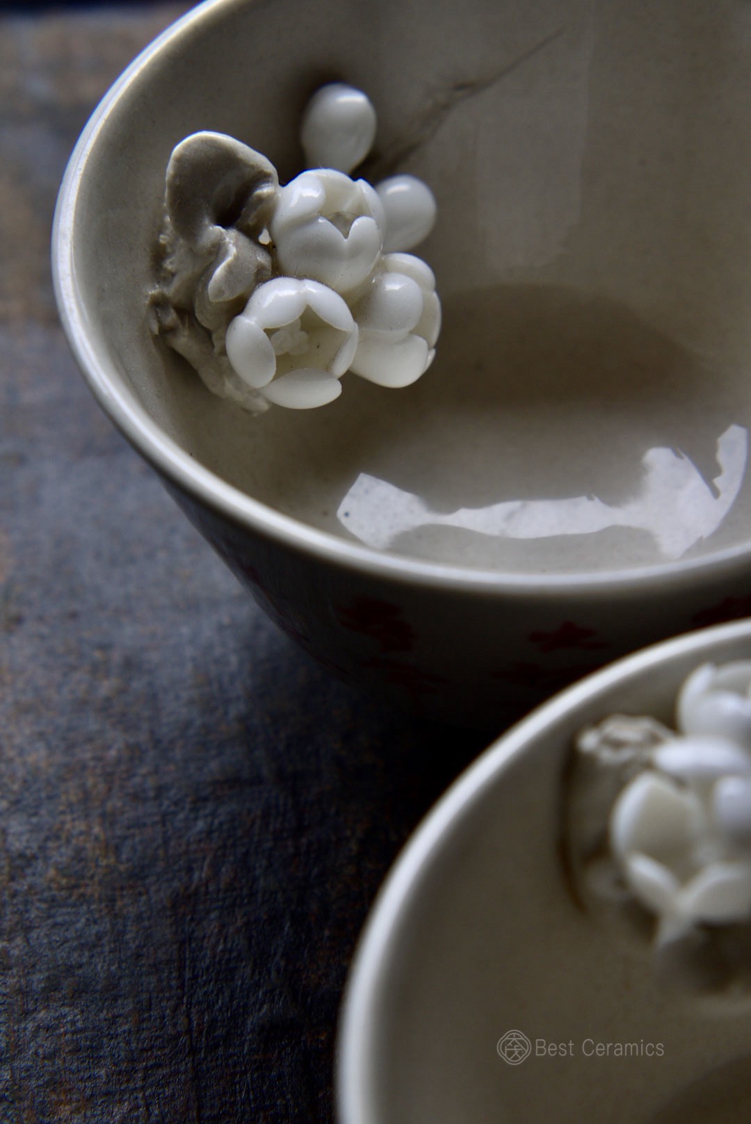 Handmade Dehua Porcelain Unique Blossom Zen Poetic Teacup|Best Ceramics