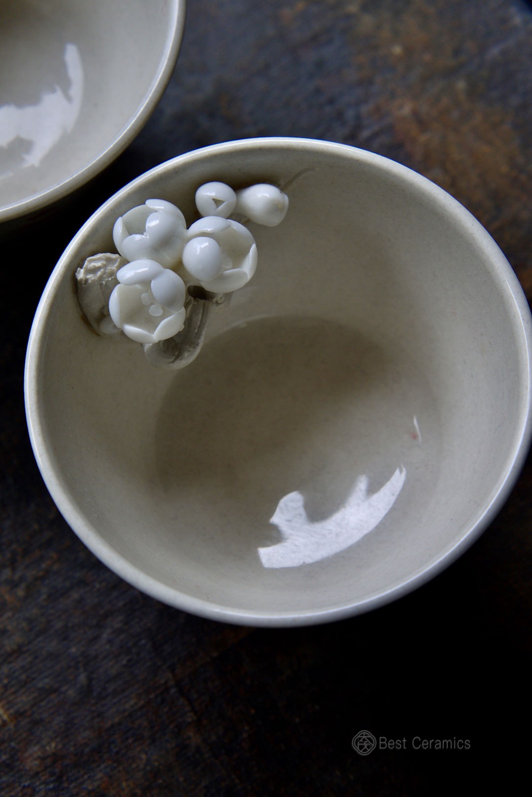 Handmade Dehua Porcelain Unique Blossom Zen Poetic Teacup|Best Ceramics