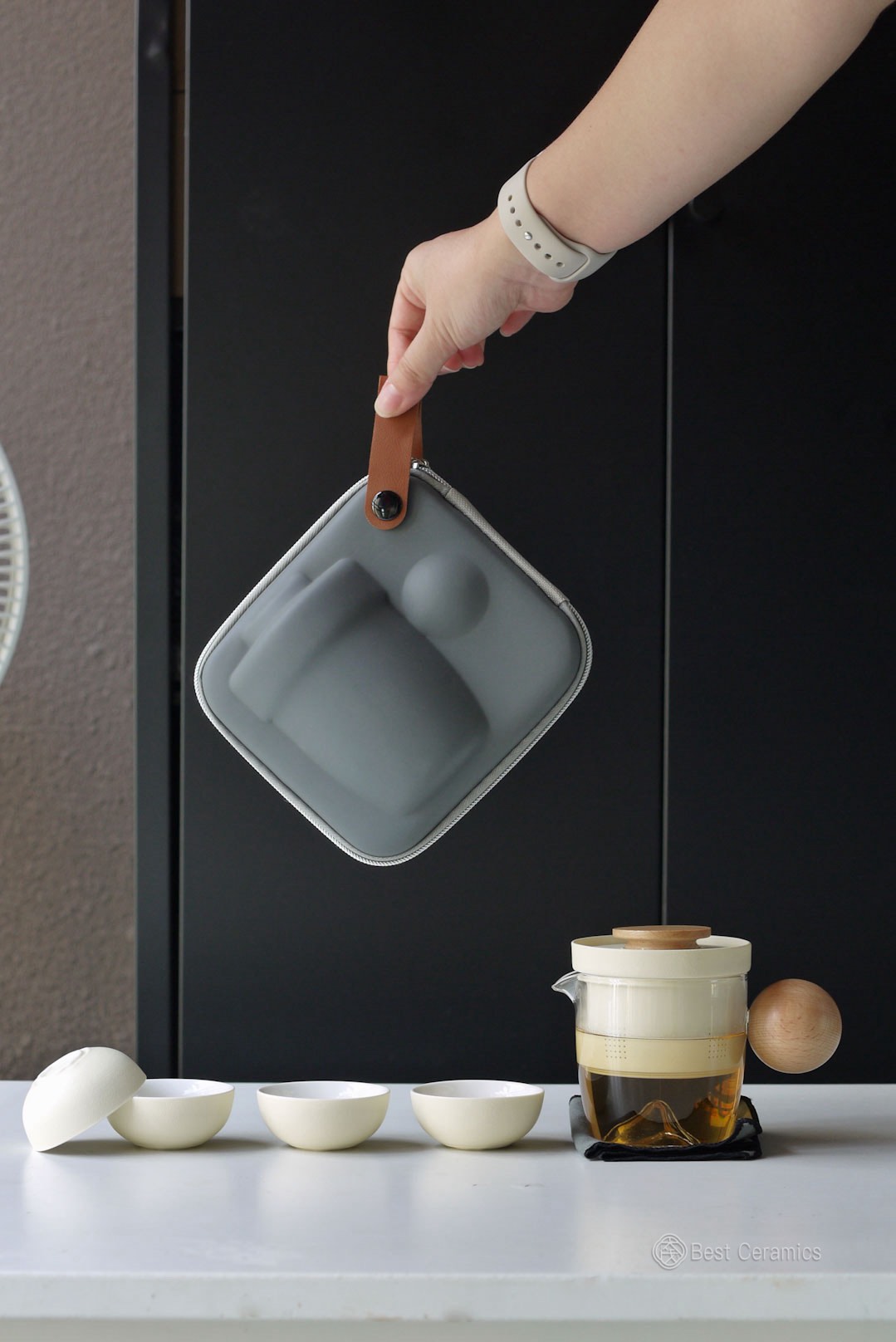 Wooden Handle Travel Tea System