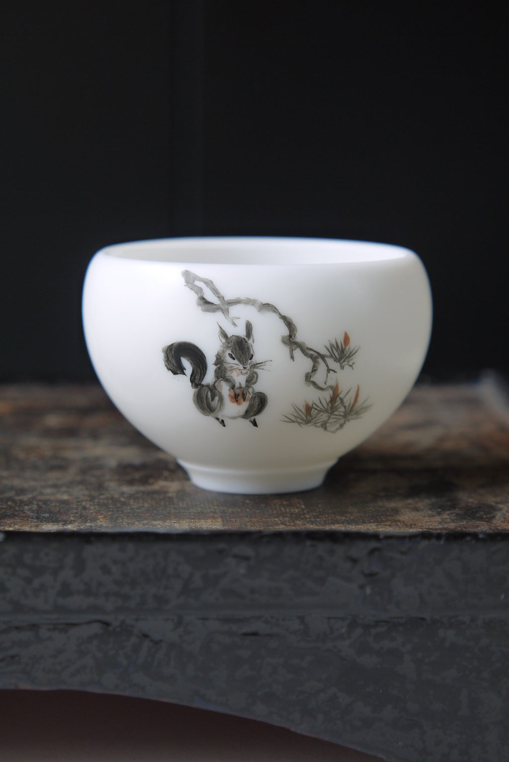 Dehua Jade Porcelain Host Teacup With Chinese Characters Painting|Best Ceramics