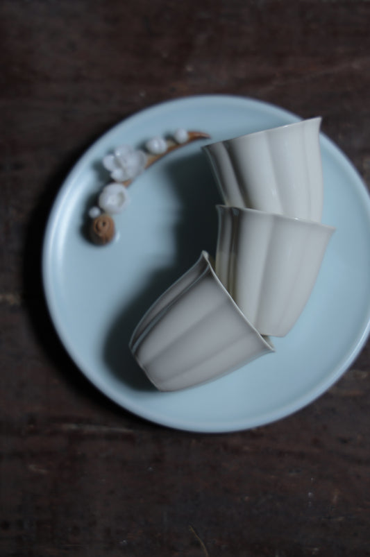 Vintage Wood-fired Teacups With Flower Shape Style Cups|Best Ceramics