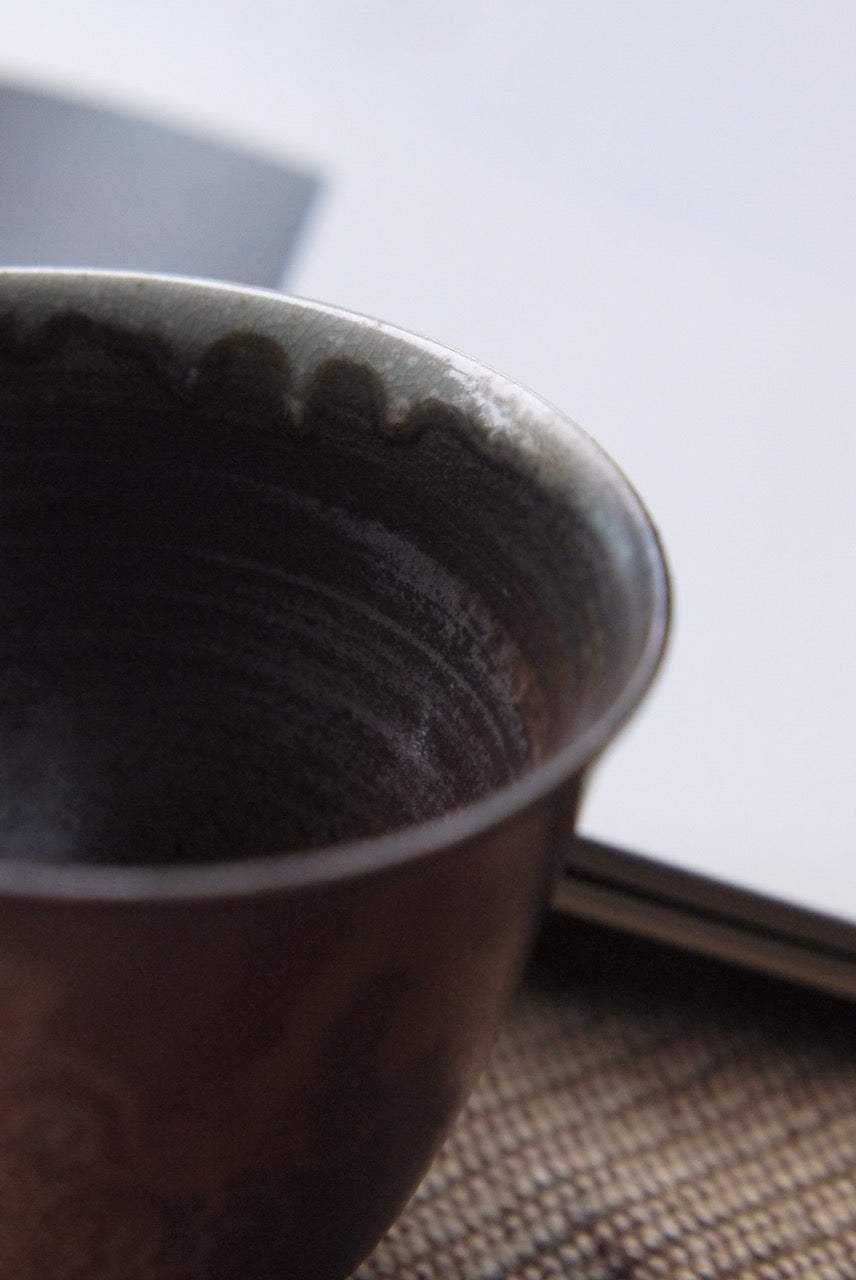 Hand Sculpture Wood fired Chinese Ceramics Teacup BestCeramics