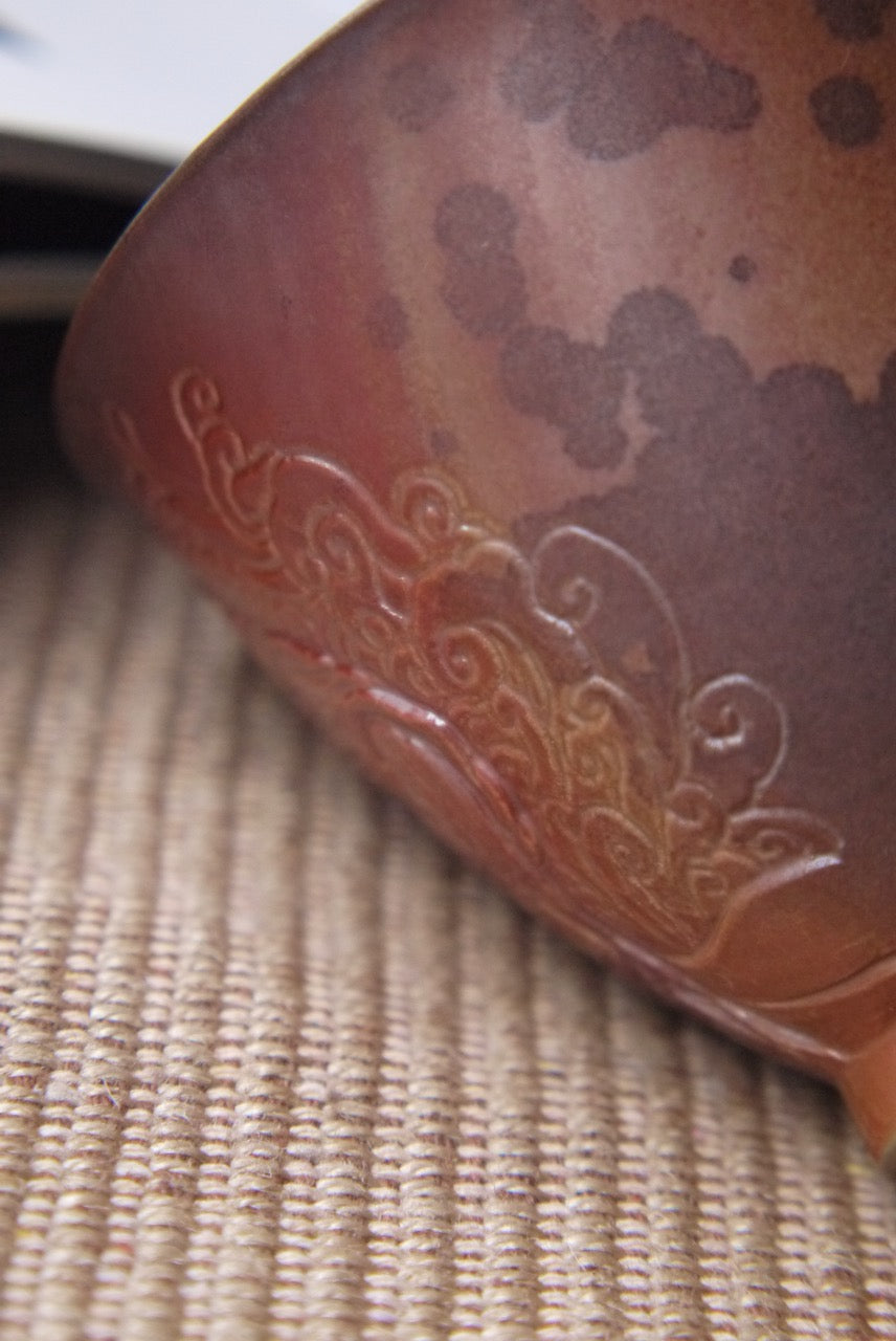 Hand Sculpture Wood fired Chinese Ceramics Teacup BestCeramics