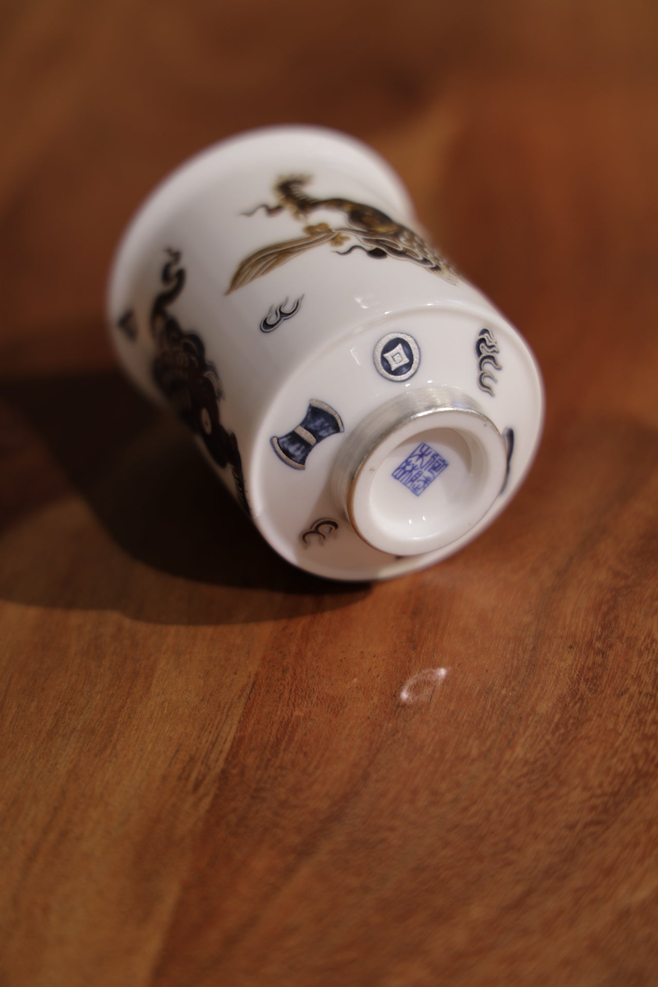 Wabi-sabi Guardian Silver Lion Jade Porcelain Teacup|Best Ceramics