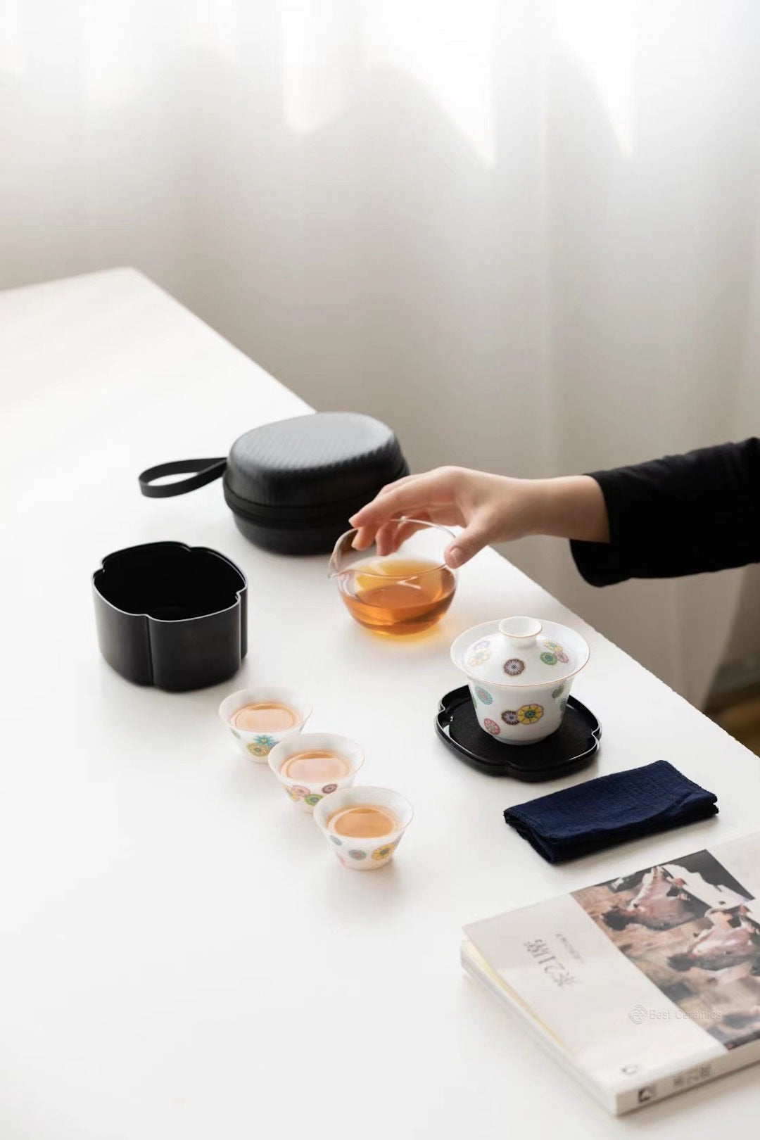 Travel Friendly Dehua Porcelain Chinese Gongfu Gaiwan Teaset|Best Ceramics