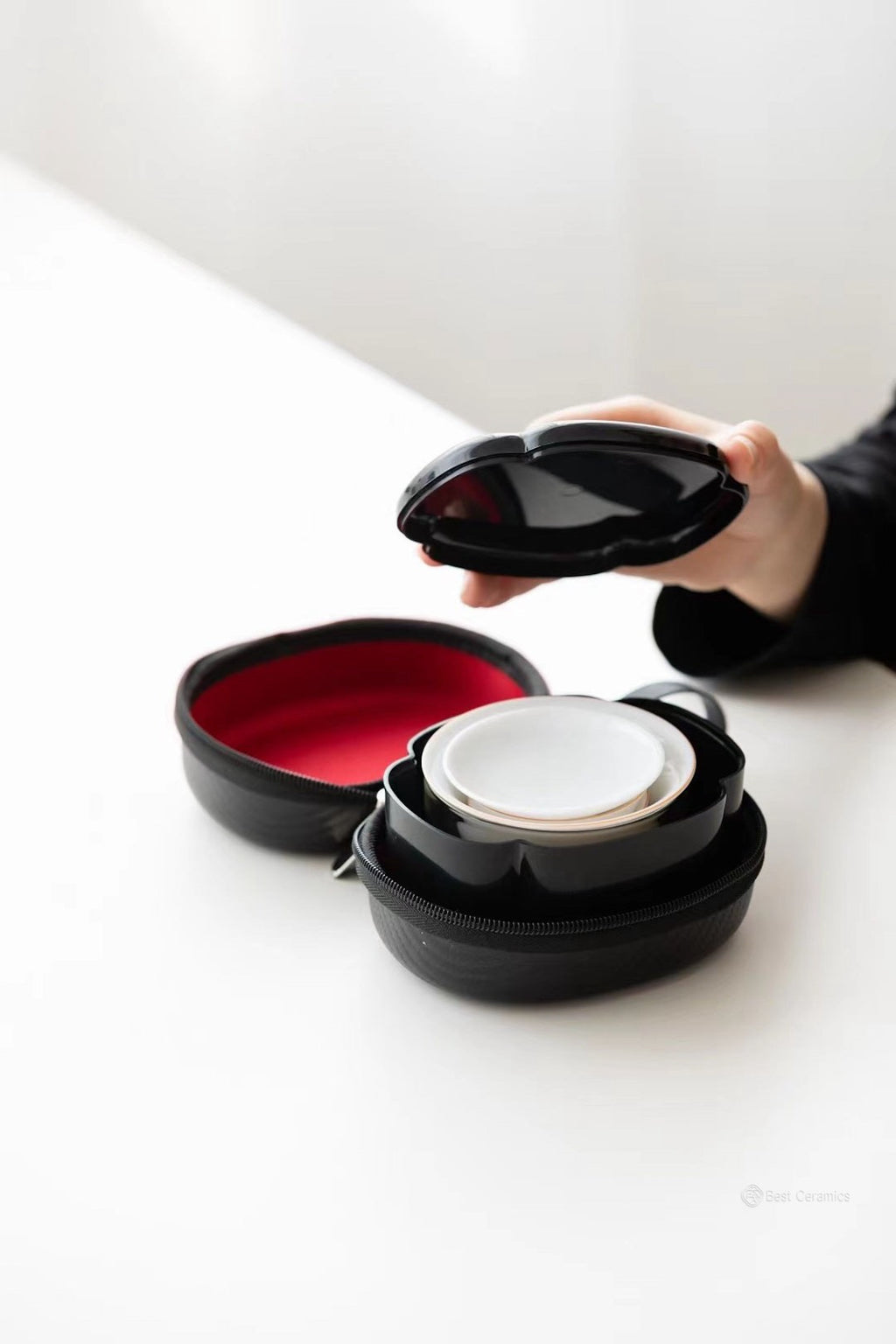 Travel Friendly Dehua Porcelain Chinese Gongfu Gaiwan Teaset|Best Ceramics