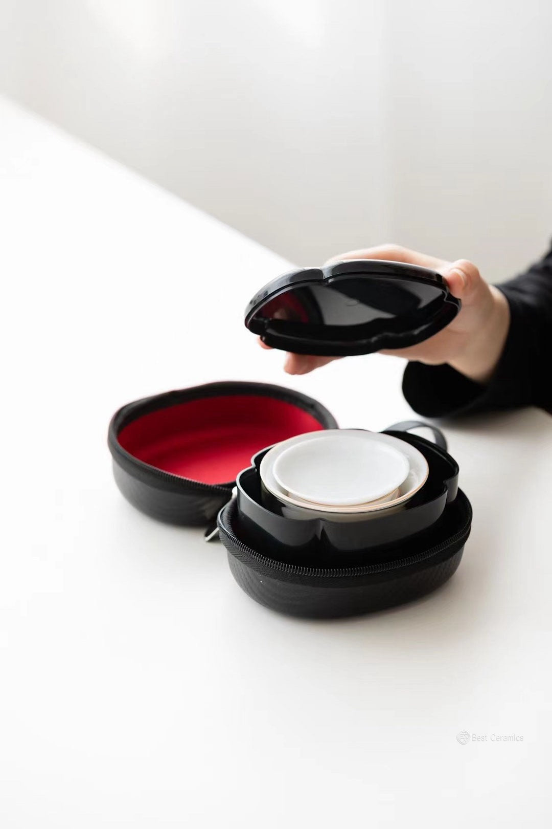 Travel Friendly Dehua Porcelain Chinese Gongfu Gaiwan Teaset|Best Ceramics