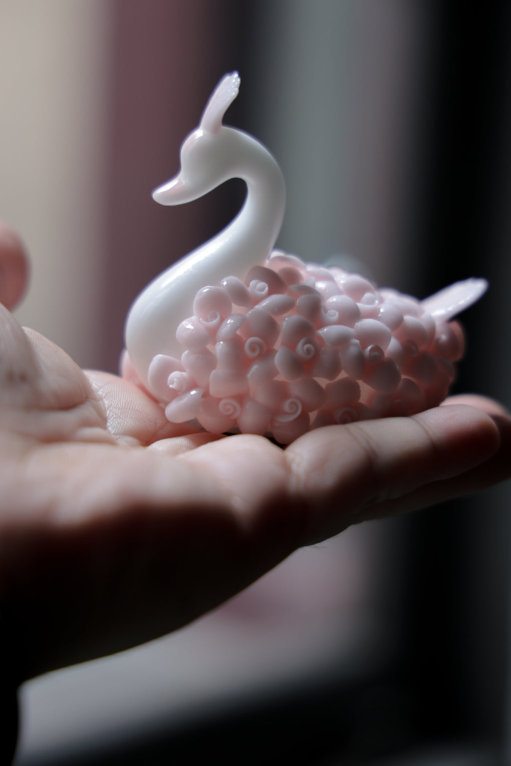 Hand-Sculpted Porcelain Swan - Intangible Cultural Heritage Art Decor
