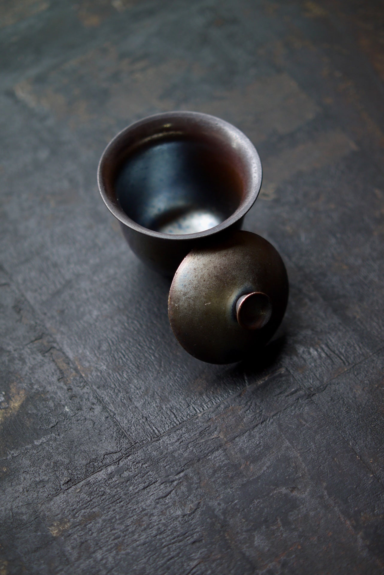 Rustic Elegance Woodfired Ceramic Kungfu Black Tea Gaiwan|Best Ceramics