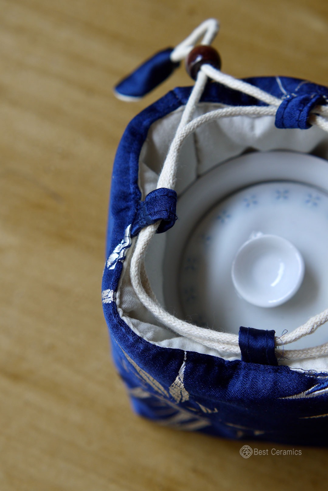 Handmade Blue Fabric Teaware Teapot Gaiwan Travel Bag|Best Ceramics