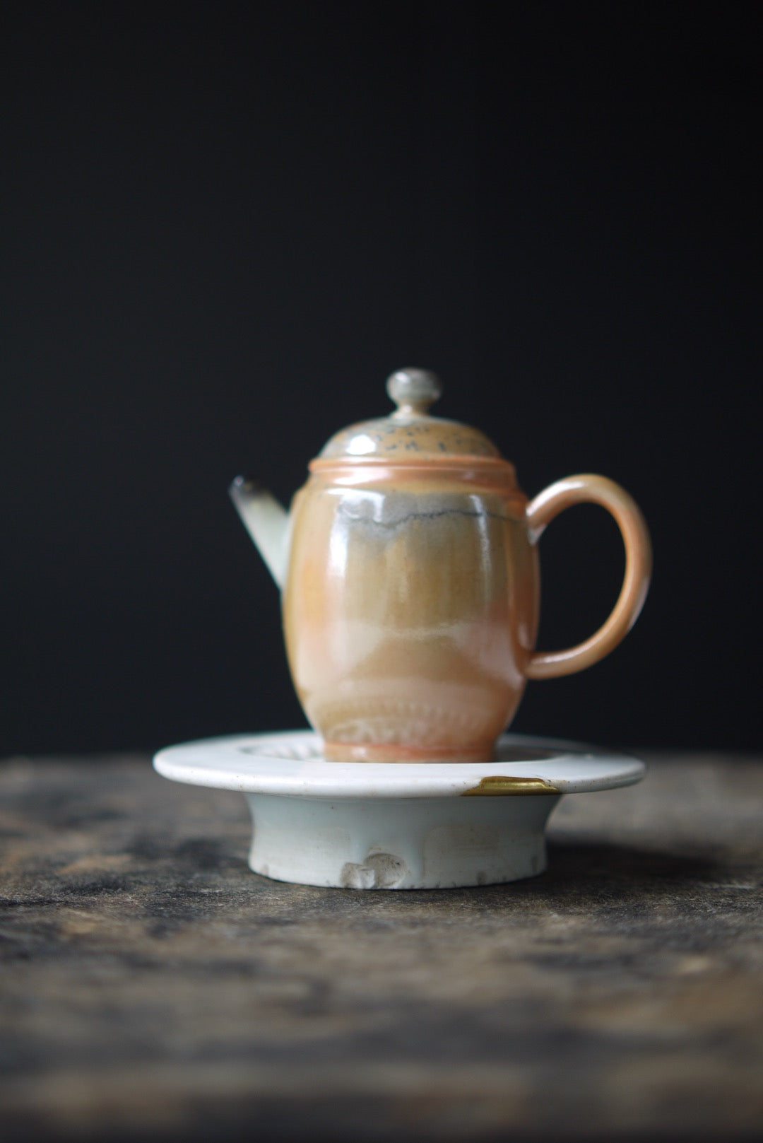 Kintsugi Repaired Wabisabi Vintage Dehua Porcelain Pot Support-Best Ceramics