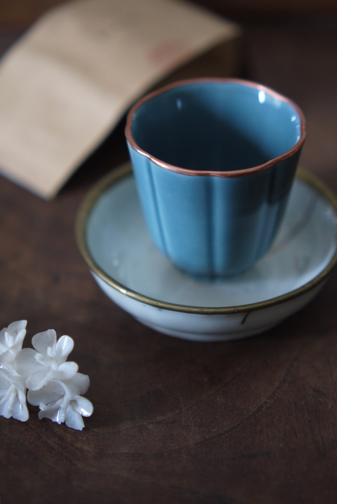 Kintsugi Qing Dynasty Tea Saucer Dehua Porcelain BestCeramics