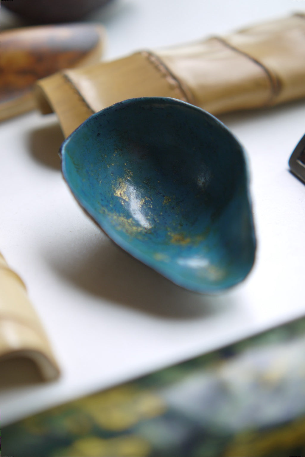 Avocado Handmade Lacquerware Artwork Coffee Tea Scoops Best Ceramics