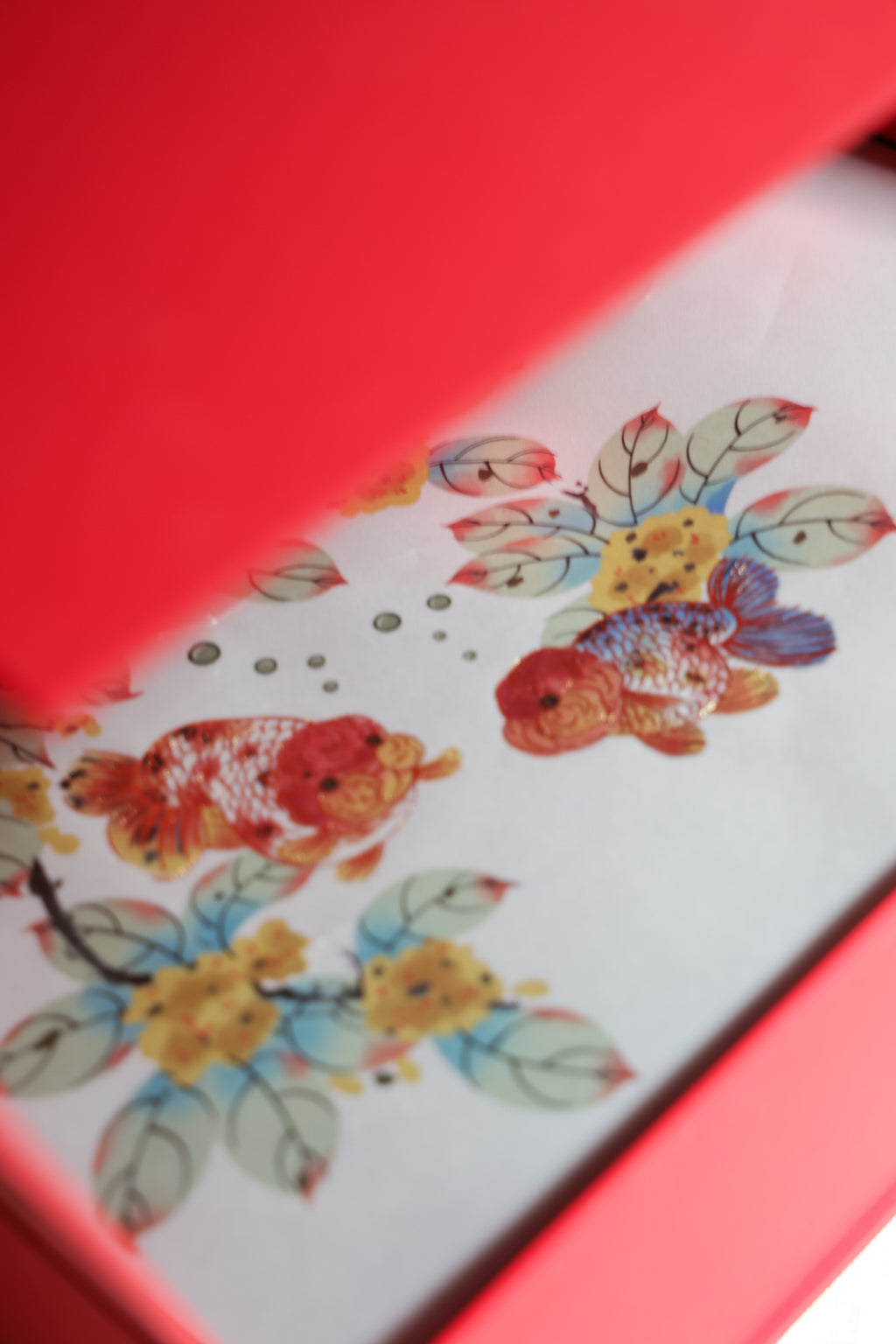 Luxuxcy Red Lids Great Lucky Painting Teapot And Teacup With Handle-Taiwu Gallery Best Ceramics