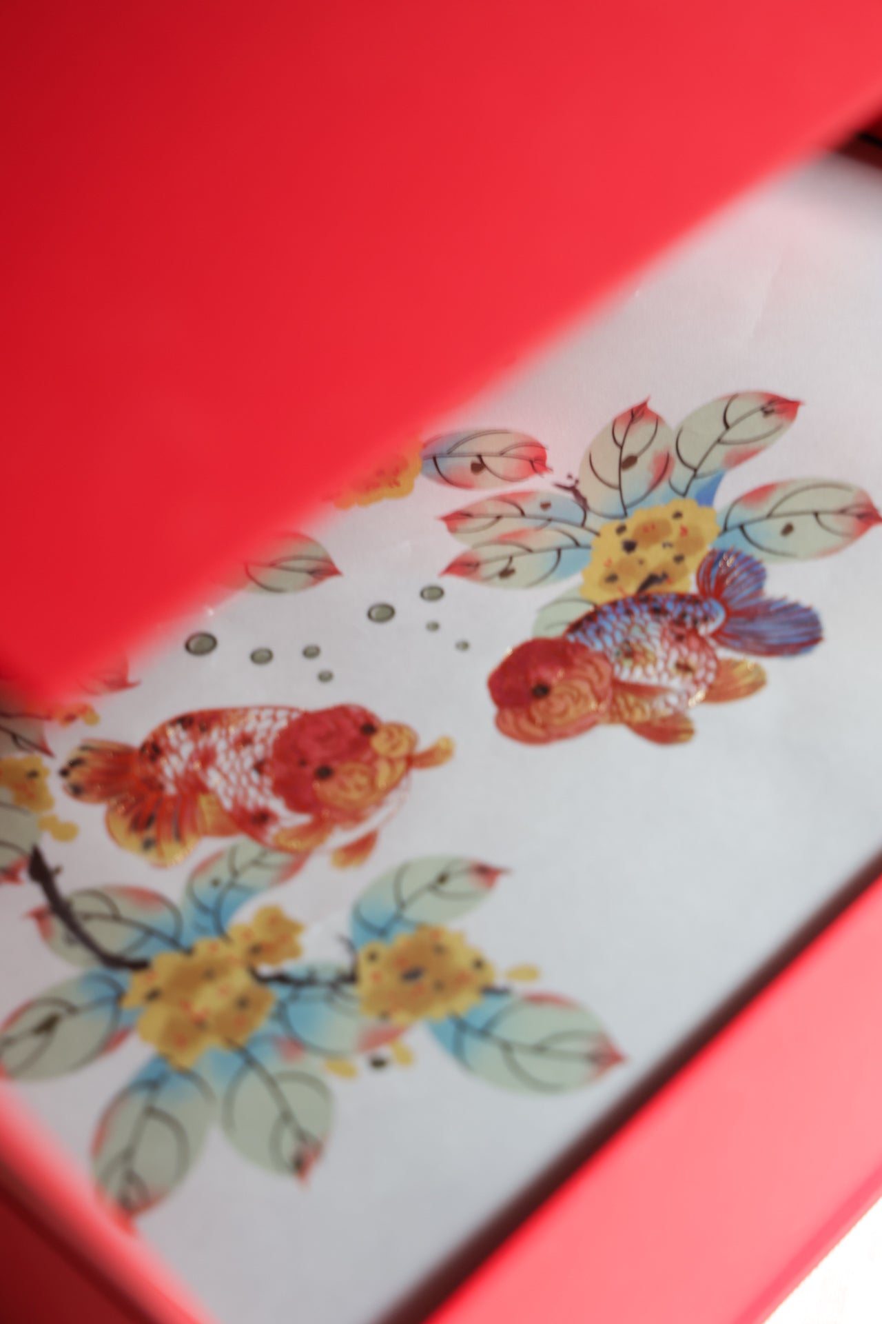 Luxuxcy Red Lids Great Lucky Painting Teapot And Teacup With Handle-Taiwu Gallery Best Ceramics