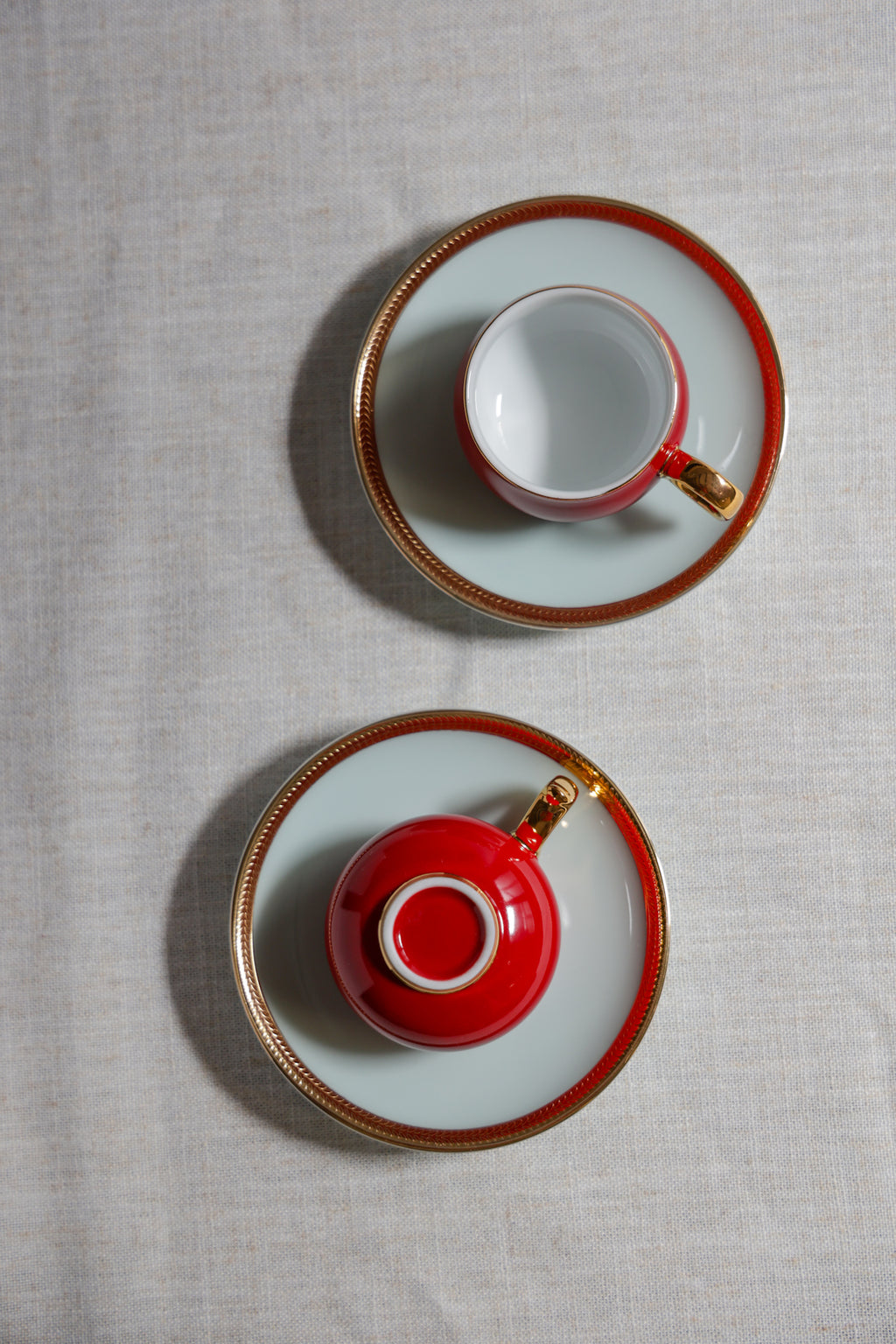 Luxuxcy Red Lids Great Lucky Painting Teapot And Teacup With Handle-Taiwu Gallery Best Ceramics