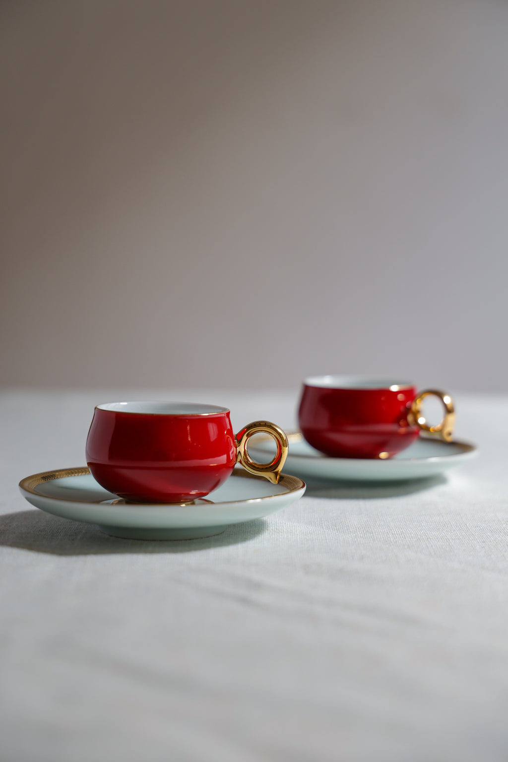 Luxuxcy Red Lids Great Lucky Painting Teapot And Teacup With Handle-Taiwu Gallery Best Ceramics