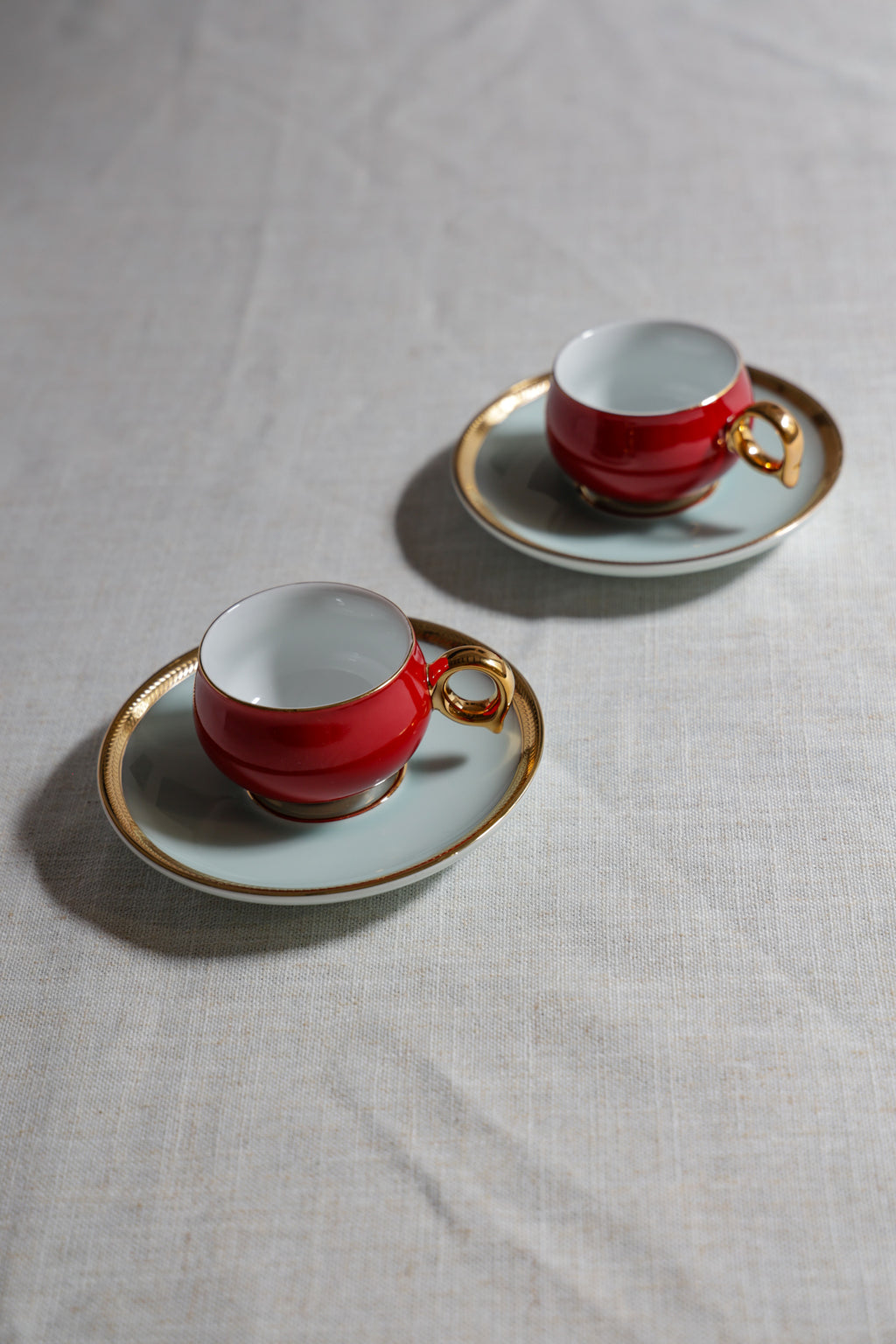 Luxuxcy Red Lids Great Lucky Painting Teapot And Teacup With Handle-Taiwu Gallery Best Ceramics