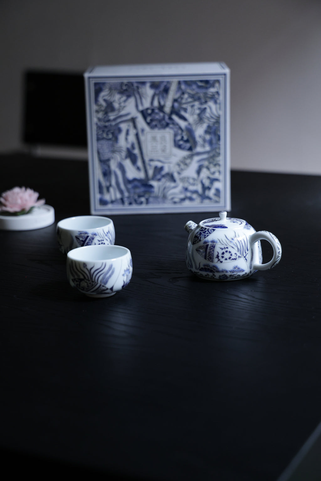 Miniature Porcelain Tea Set | 120ml Teapot & 40ml Cup for Solo Ritual