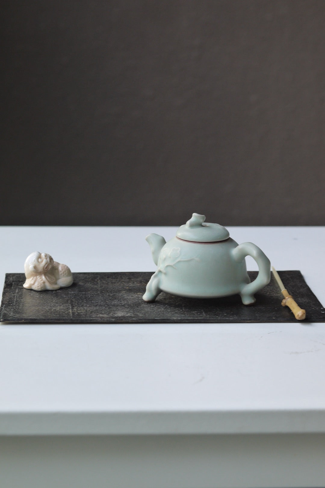 Vintage Style Ru Kiln Three-Legged Oolong Tea Teapot |Best Ceramics