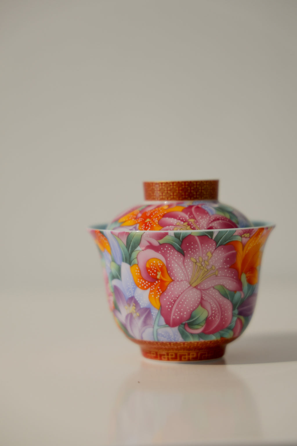 Peranakan Heritage Style Dehua Porcelain Portabale Travel Gaiwan Set-Taiwu Gallery