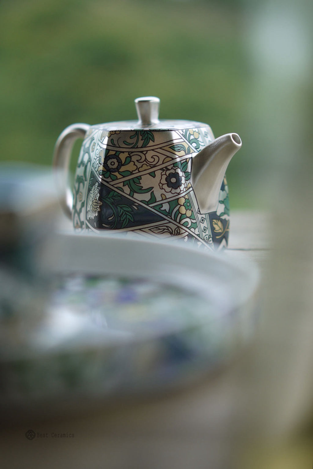 Chinese Classic Silver Painting Flowers Gongfu Teapot Set|Best Ceramics