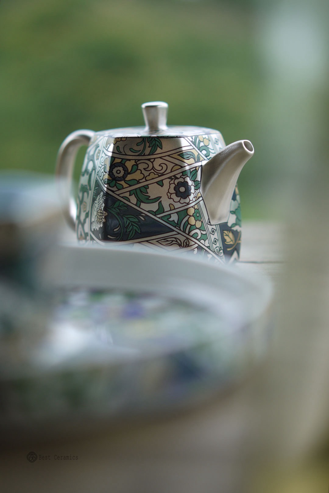 Chinese Classic Silver Painting Flowers Gongfu Teapot Set|Best Ceramics