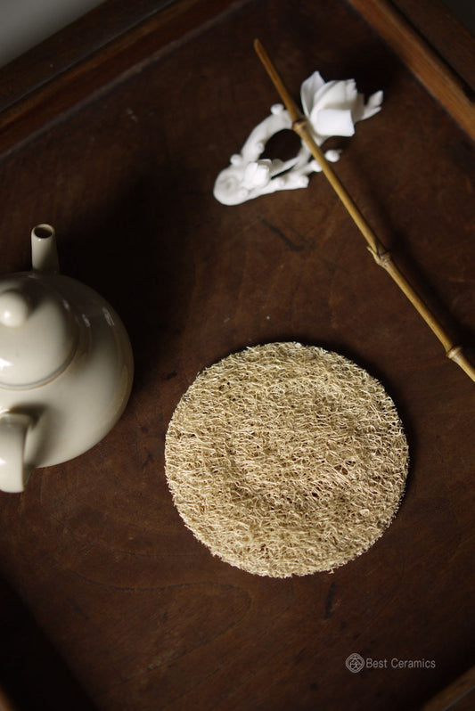 Handmade Eco-Friendly Loofah Tea Cushion Teapot Coaster|Best Ceramics