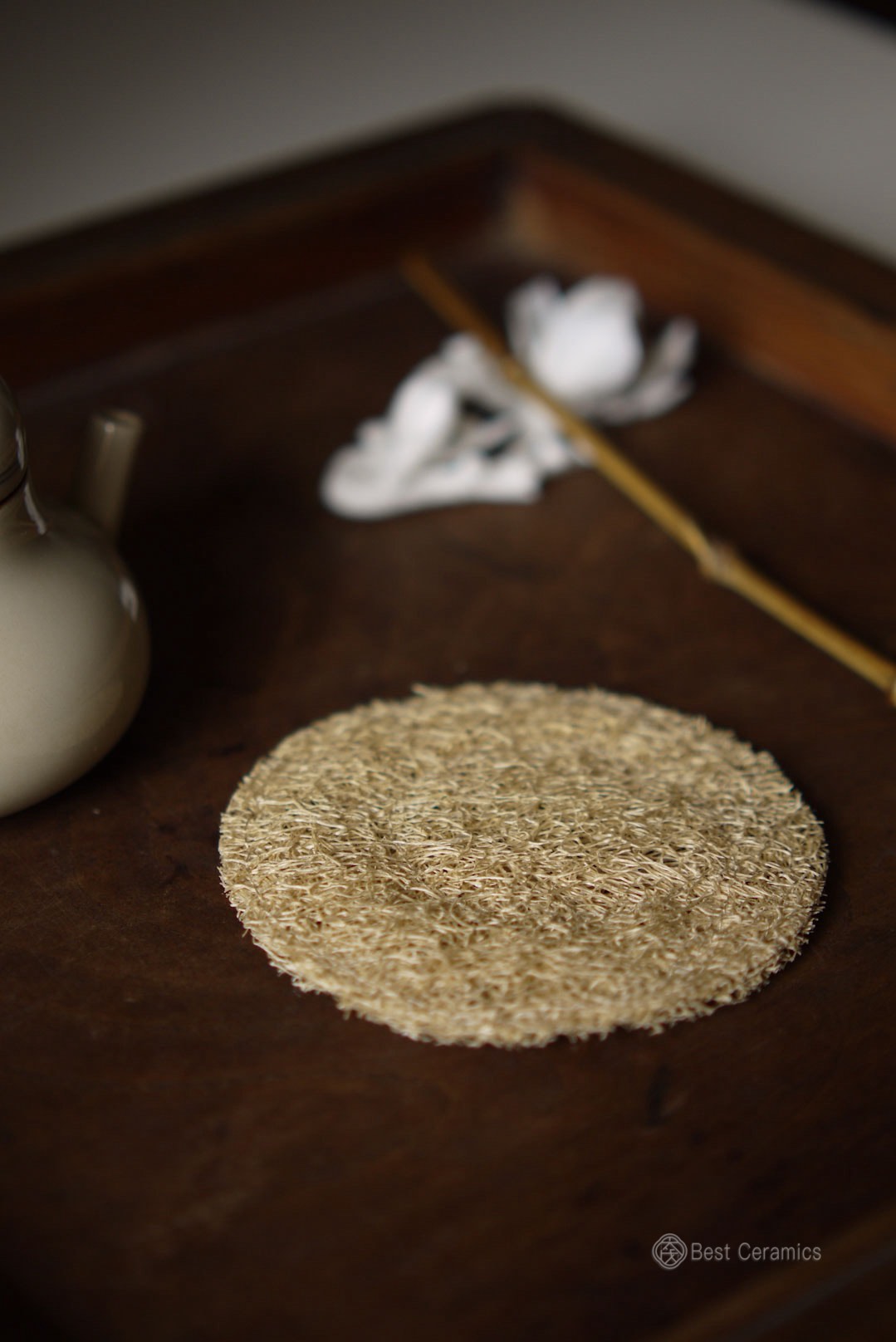 Handmade Eco-Friendly Loofah Tea Cushion Teapot Coaster|Best Ceramics