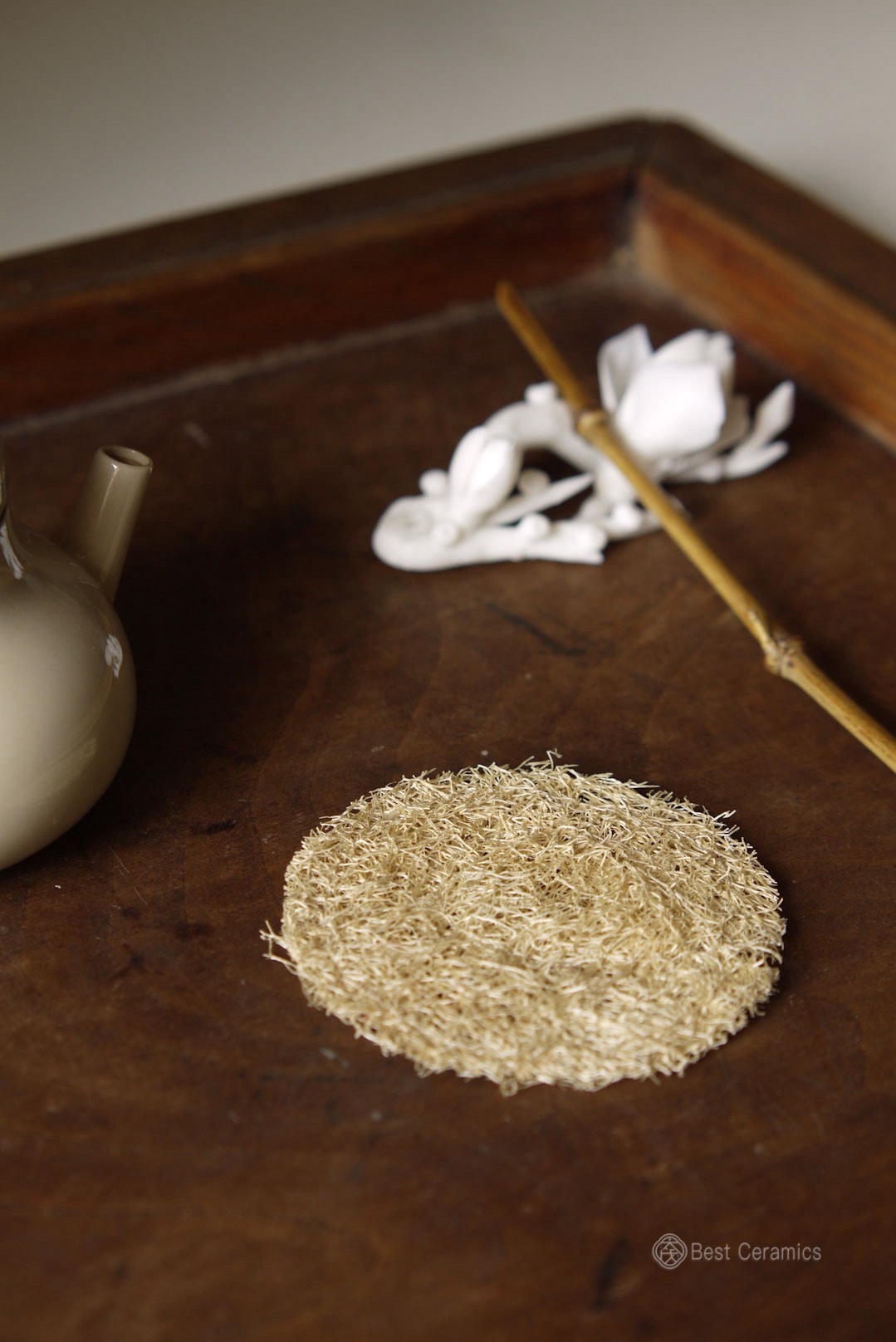 Handmade Eco-Friendly Loofah Tea Cushion Teapot Coaster|Best Ceramics