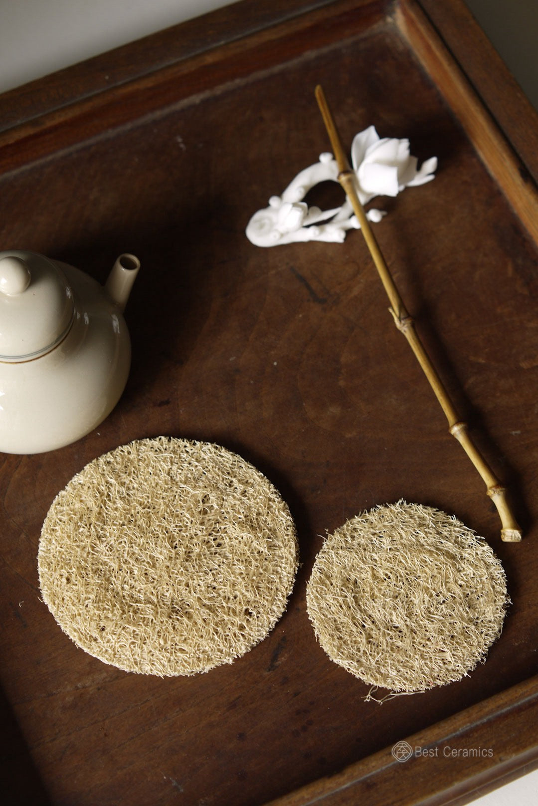 Handmade Eco-Friendly Loofah Tea Cushion Teapot Coaster|Best Ceramics