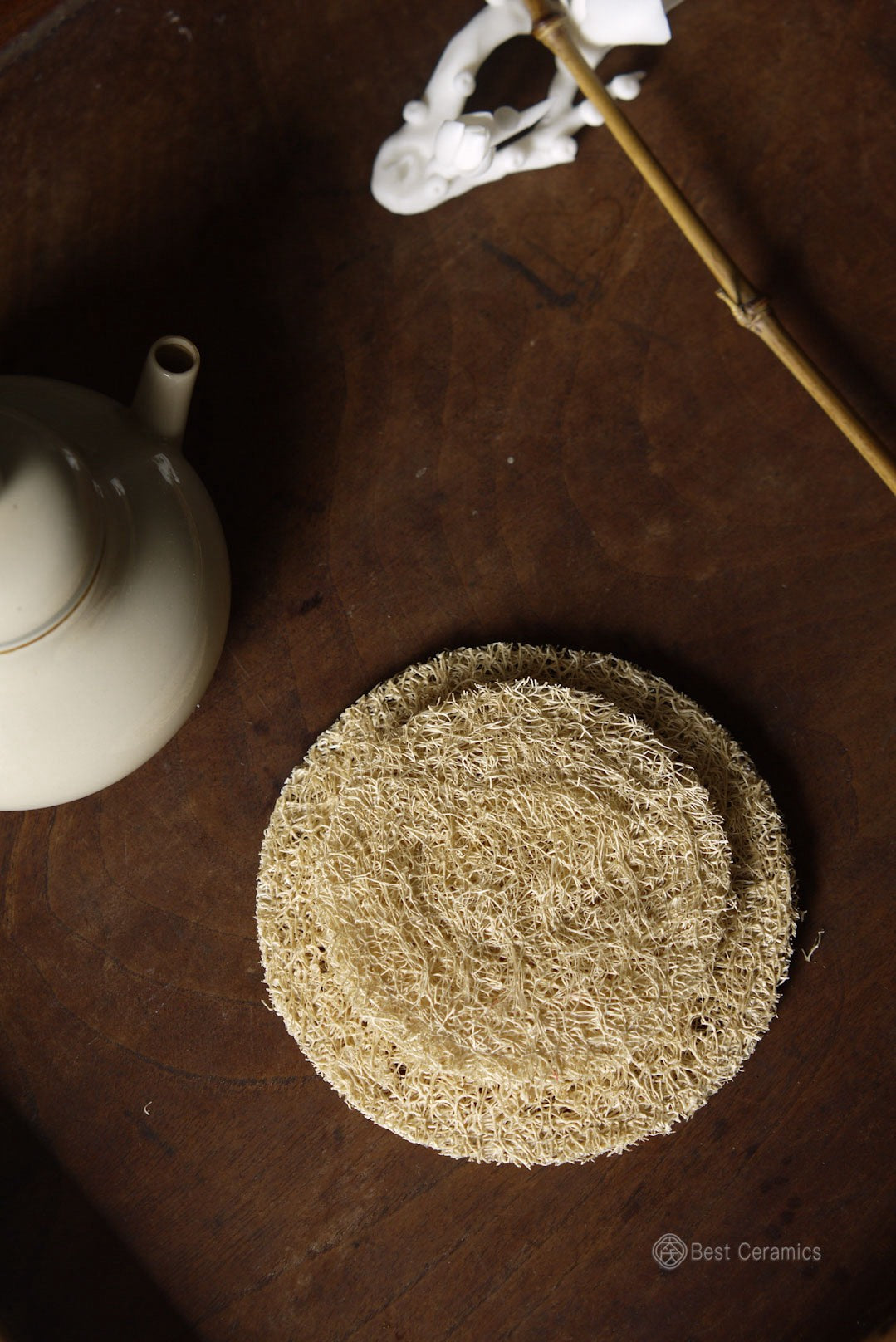 Handmade Eco-Friendly Loofah Tea Cushion Teapot Coaster|Best Ceramics