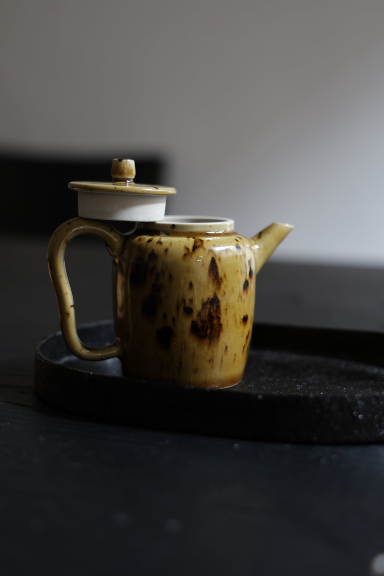 Hong Jianpeng Tortoise Glaze Teapot | Handmade Ancient Rhythm Pot