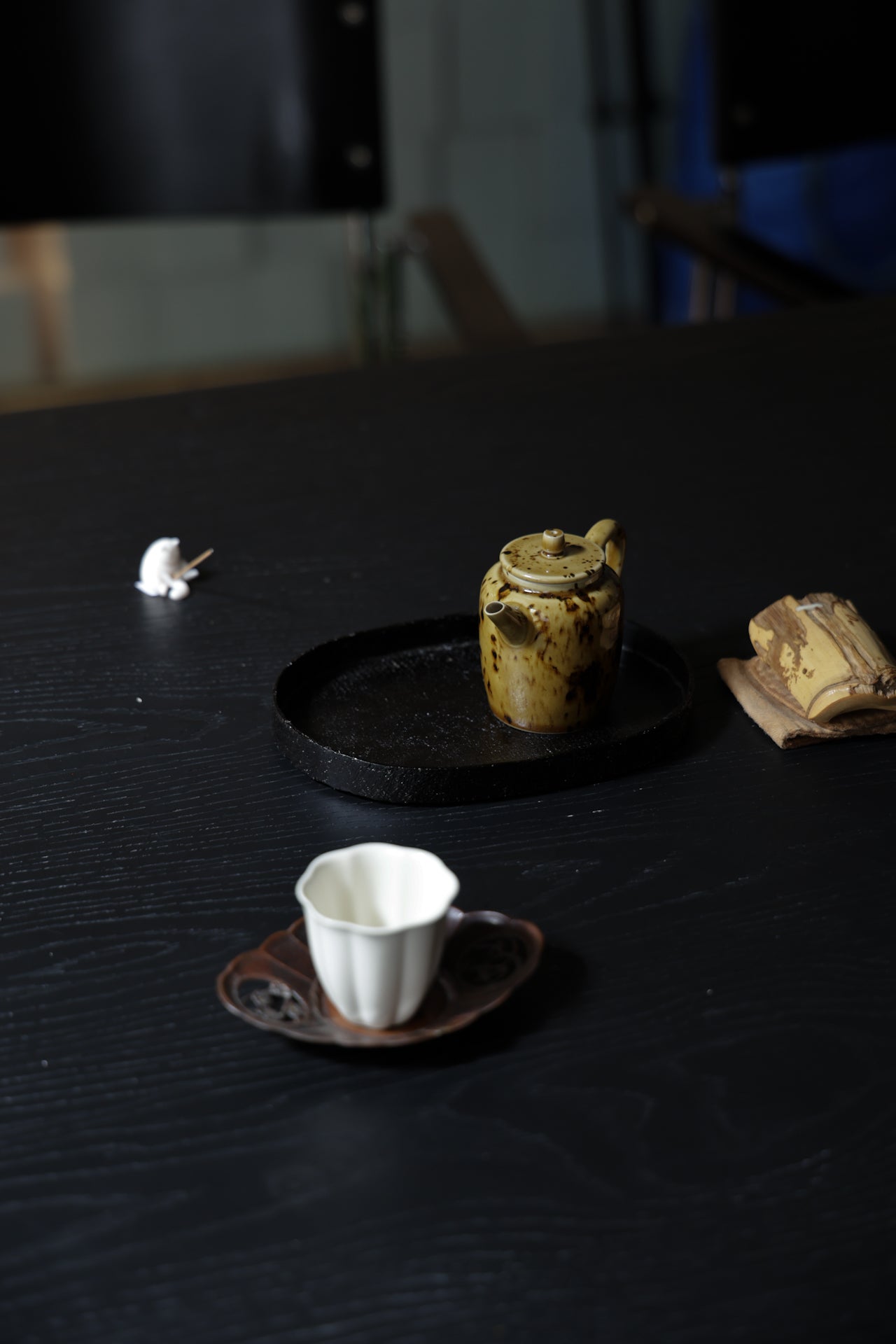 Hong Jianpeng Tortoise Glaze Teapot | Handmade Ancient Rhythm Pot