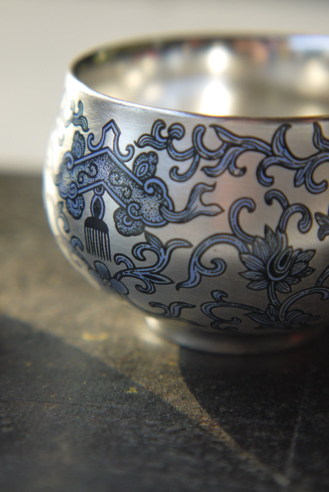 Vintage Style Qinghua Painting Silver Teacup Coffee Cup |Best Ceramics