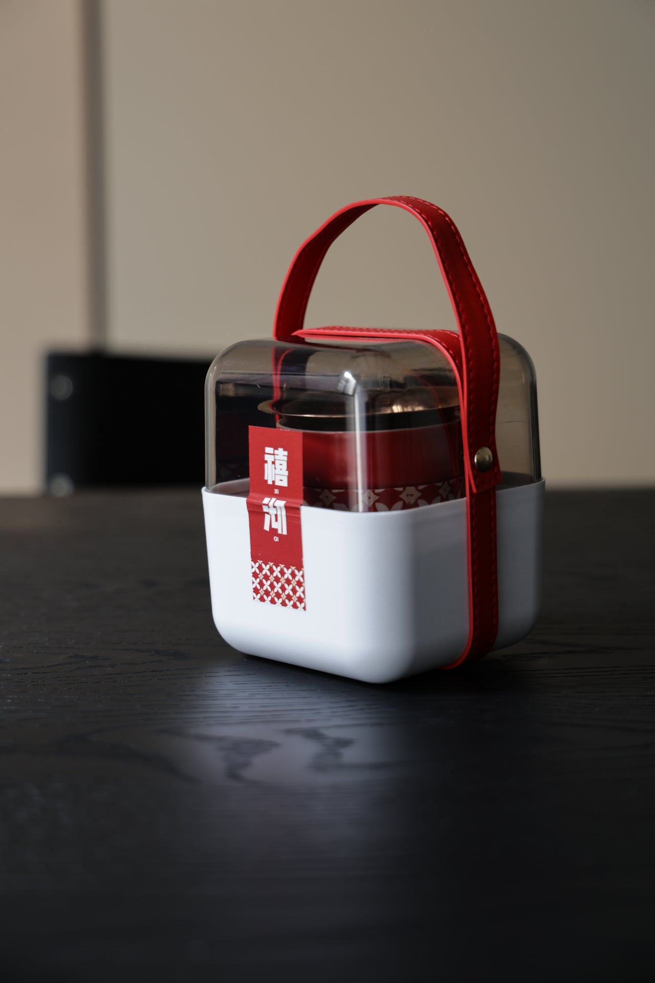 Portable Red Tea Set with Travel Case Wedding & Holiday Gift|Best Ceramics