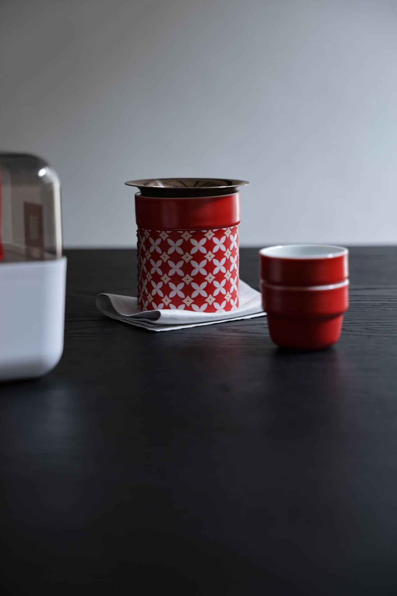 Portable Red Tea Set with Travel Case Wedding & Holiday Gift|Best Ceramics