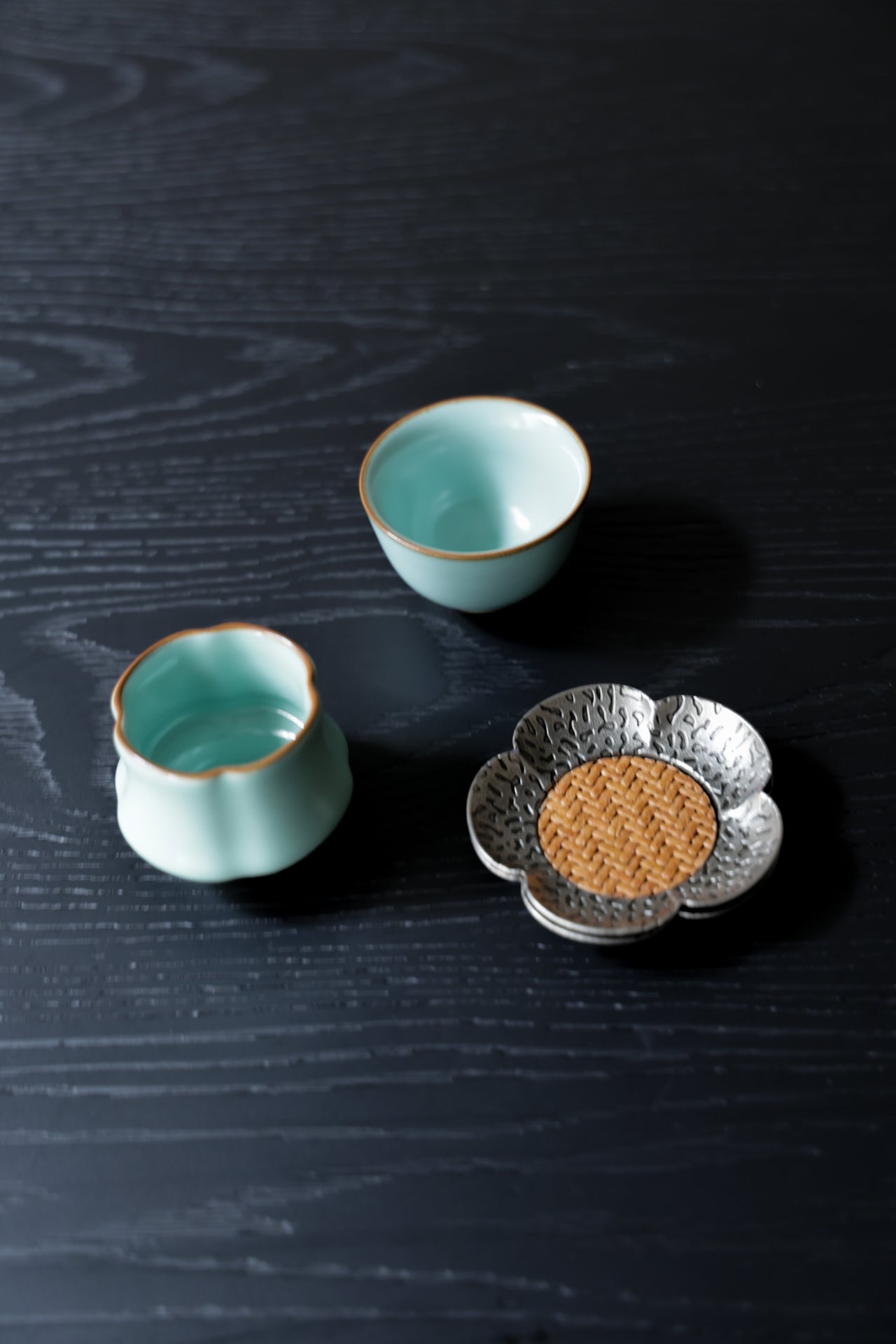 Handmade Silver Leaf Clay Teapot Ru Kiln Celadon Cups | Best Ceramics