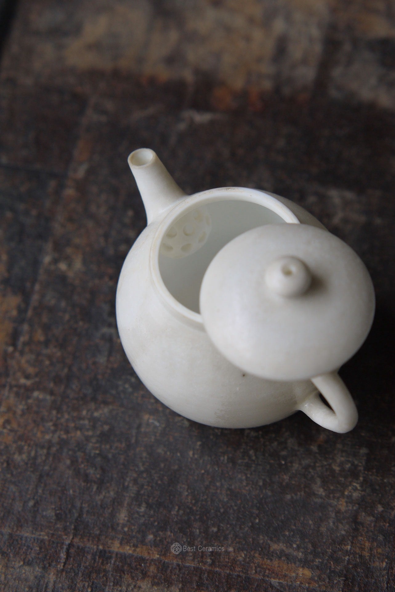 Handcraft Dehua Tranquil Ash-Glazed Gongfu Porcelain Teapot|Best Ceramics