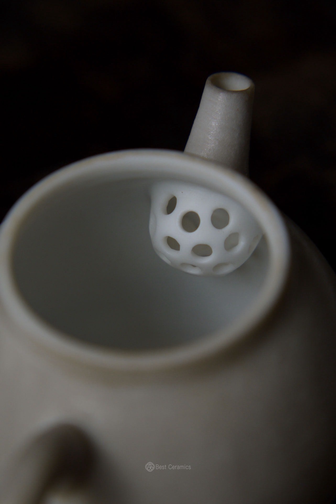 Handcraft Dehua Tranquil Ash-Glazed Gongfu Porcelain Teapot|Best Ceramics