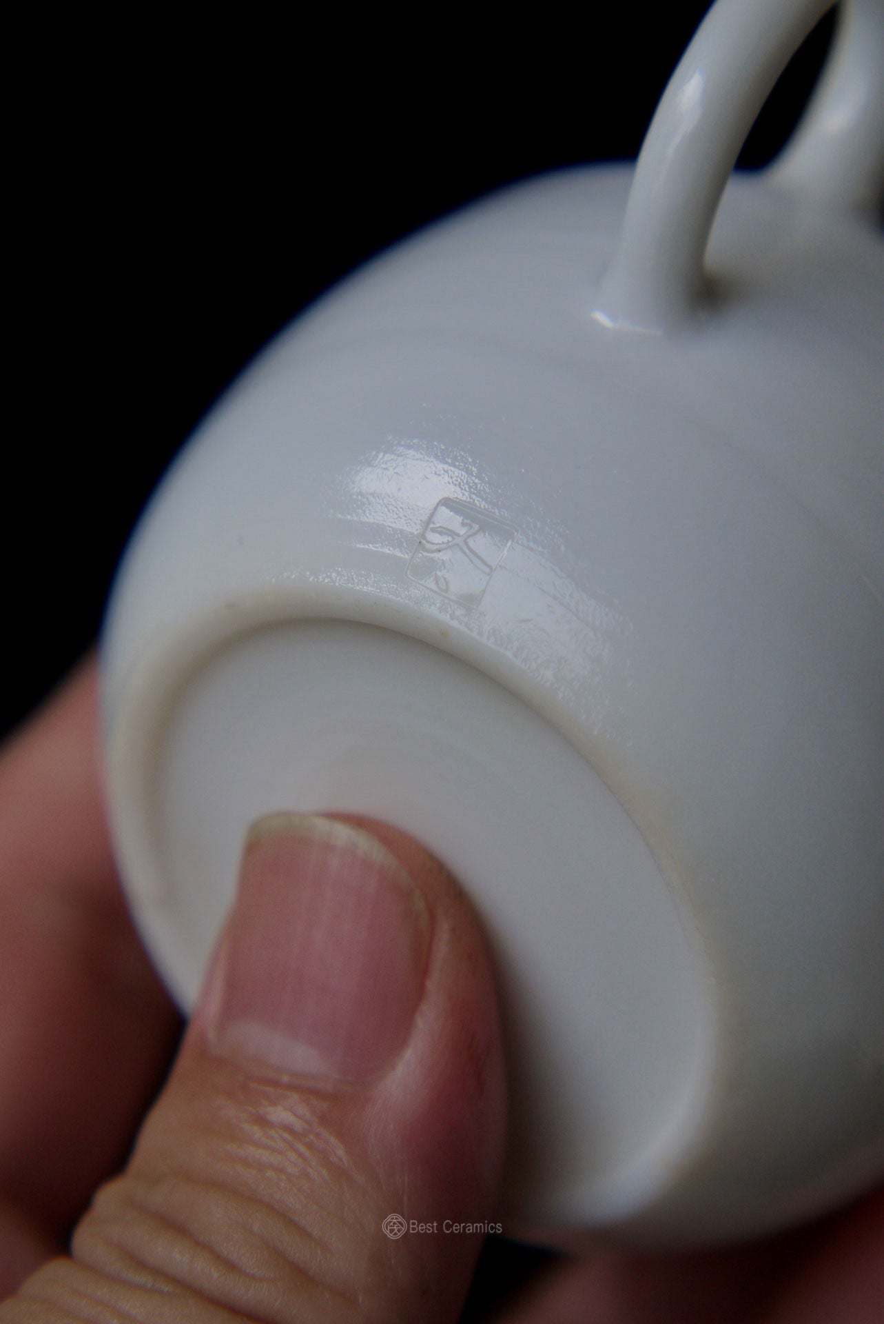 Wood-fired White Porcelain Teapot