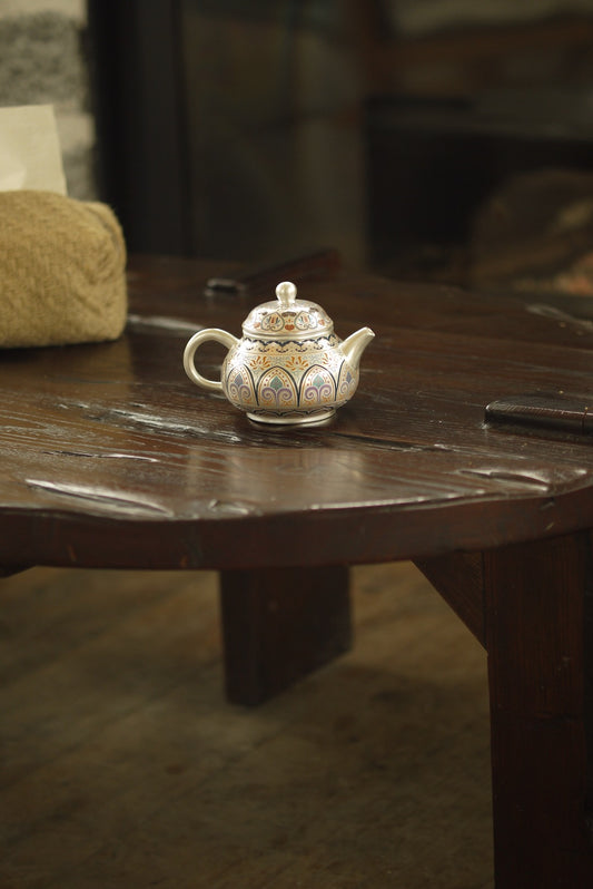Elegant Classical Silver Teapot