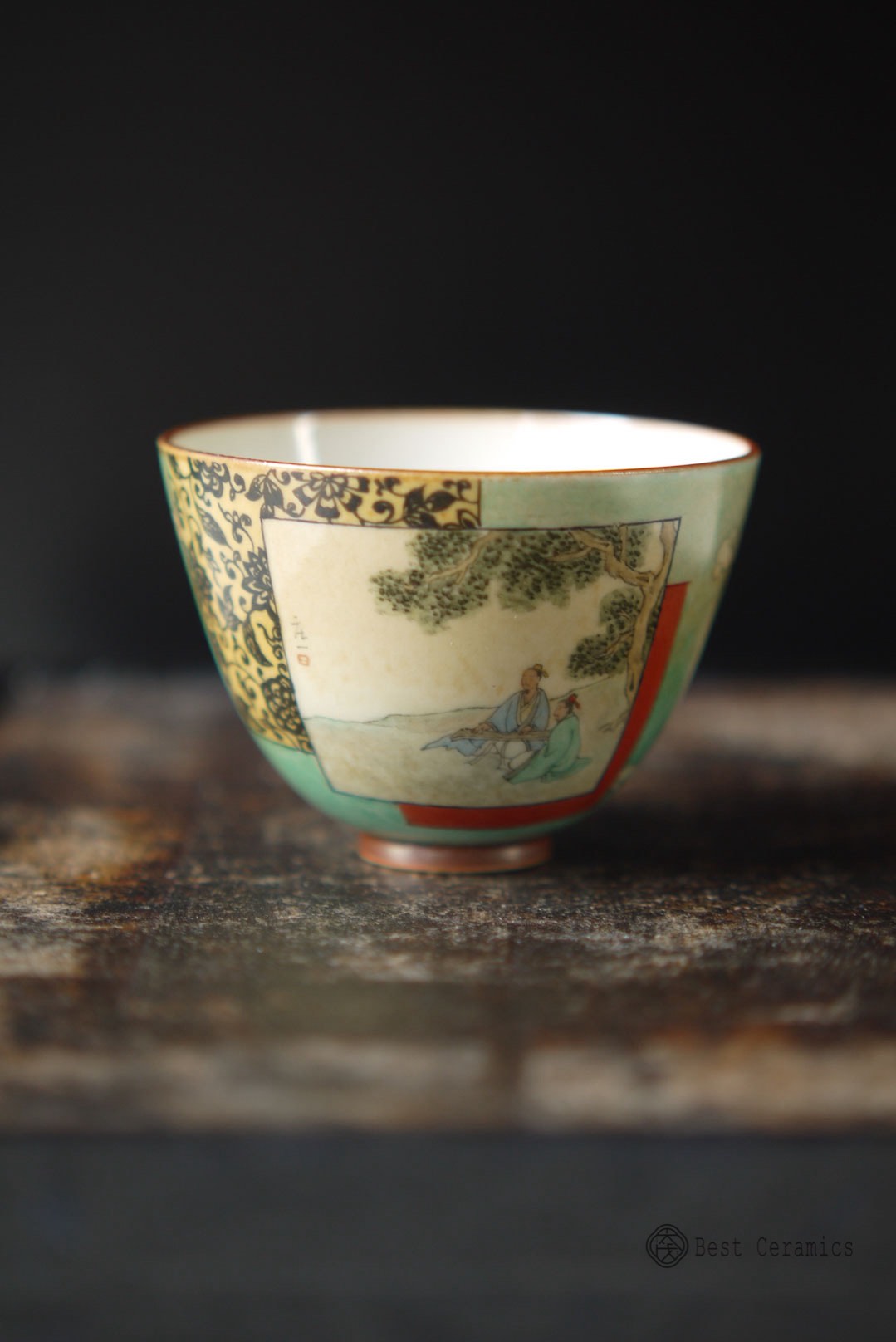 Handmade Wood-fired Chinese Painting Classic Figure Teacup|Best Ceramics