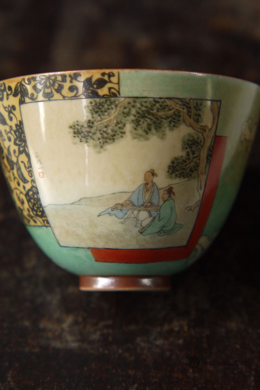 Handmade Wood-fired Chinese Painting Classic Figure Teacup|Best Ceramics