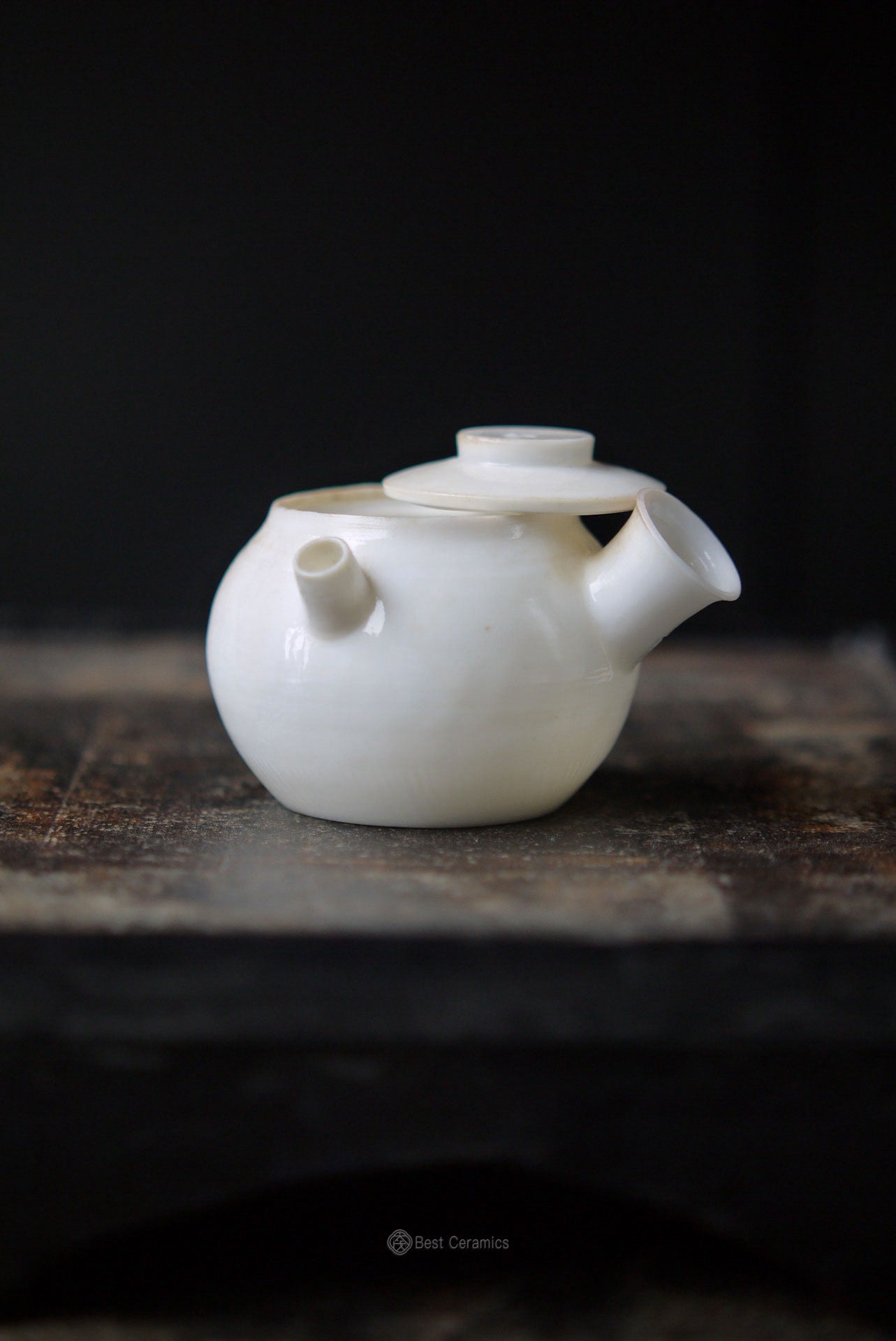 Handcrafted Dehua Ember Whisper Side-Handle Kungfu Teapot|Best Ceramics