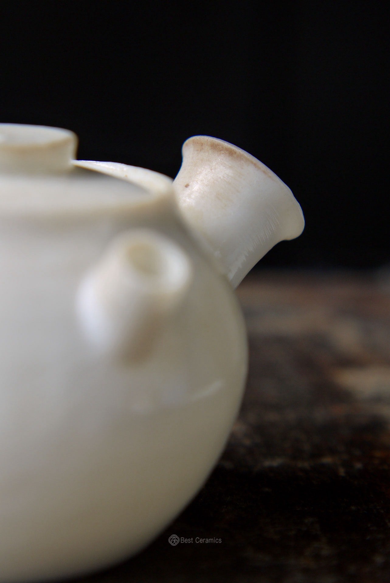 Handcrafted Dehua Ember Whisper Side-Handle Kungfu Teapot|Best Ceramics