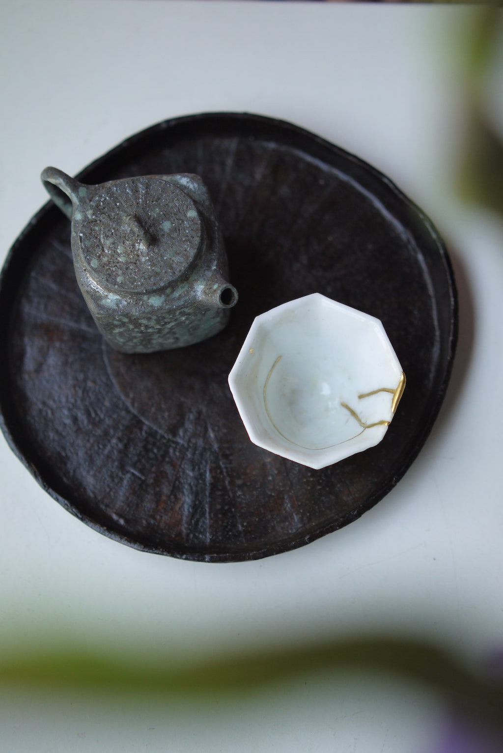 Woodfired Teapot and Kintsugi Teacup Kungfu Set Wabisabi Artwork Best Ceramics