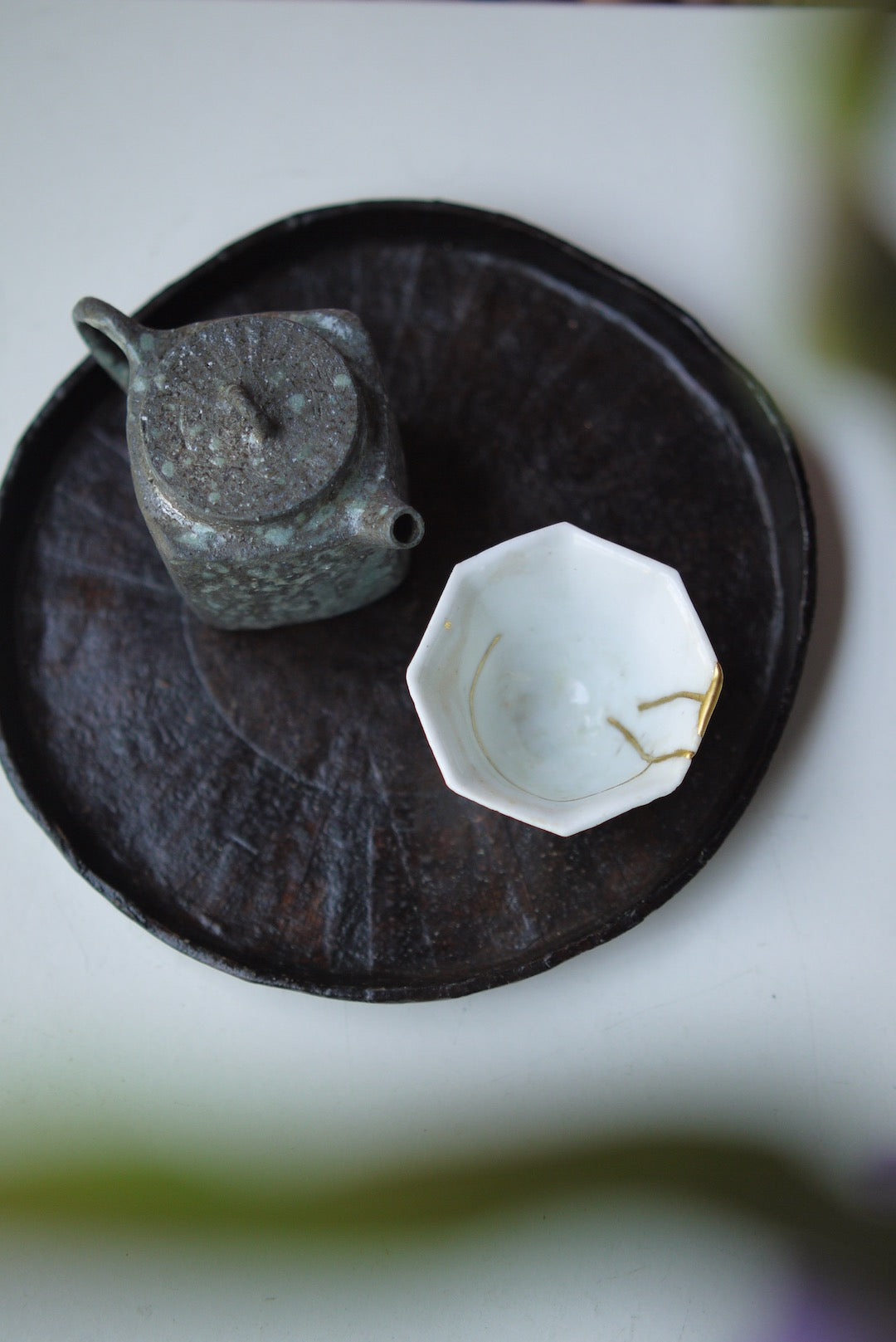 Woodfired Teapot and Kintsugi Teacup Kungfu Set Wabisabi Artwork Best Ceramics