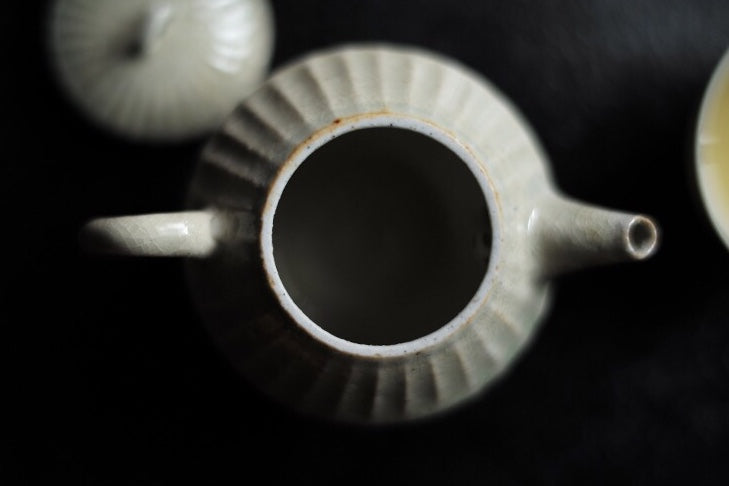Handmade Wood-fired Lovely Melon Ridge Gongfucha Teapot Set|Best Ceramics