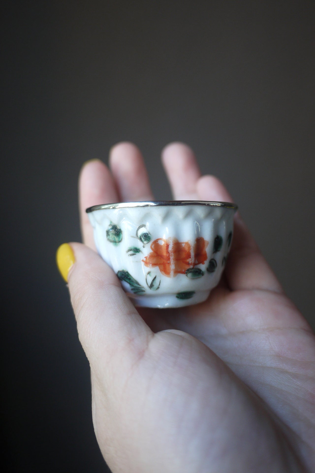 Ancient Lovely Melon Sculpted China Teochow Gongfu Teacup|Best Ceramics